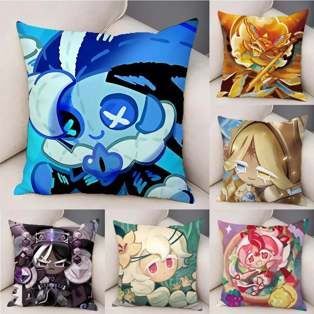 Hot Video Game C-CookieRun K-Kingdom Cushion Cover Plush Decorative Pillow Case With Hidden Zipper Fashion Room Decor For Home