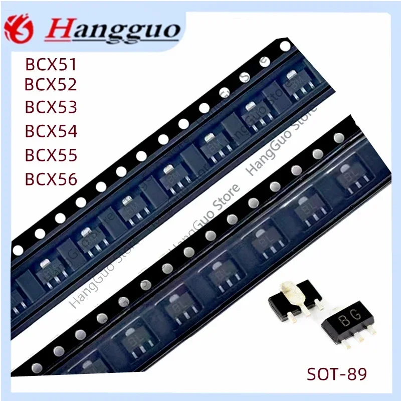 100PCS/Lot Brand new and original   BCX51 BCX52 BCX56 BCX54-10-16 BCX56-10-16 Silkscreen :BD BM BL SOT-89 audion best quality