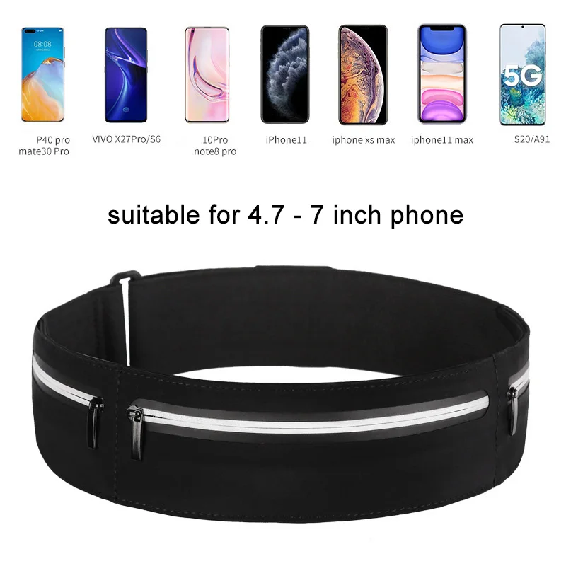 Running Belt Waist Bag Phone Pouch Men Women Sports Fanny Pack for Mobile Cell Waterproof Jogging Gym Bags Run