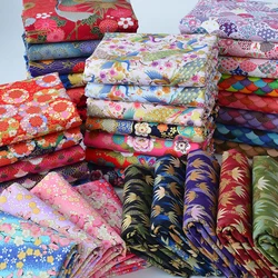 Cotton Patchwork Fabric Japanese Style Bronzing for Sewing Bag Towel Sachet Bookclothes Headgea by the Meter