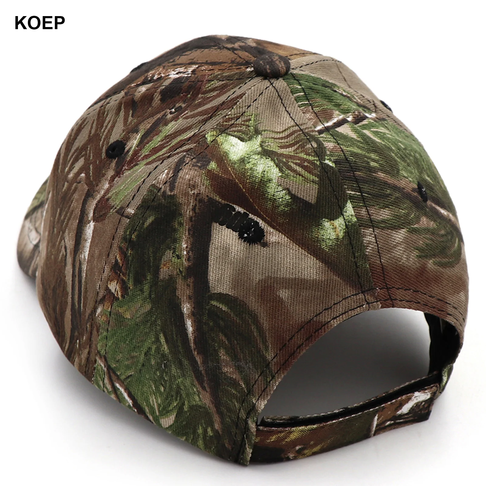 KOEP Green Tree Camo Adjustable Baseball Cap Outdoor Fishing Caps Biomimetic Camouflage Hat Designed Specifically For Hunting