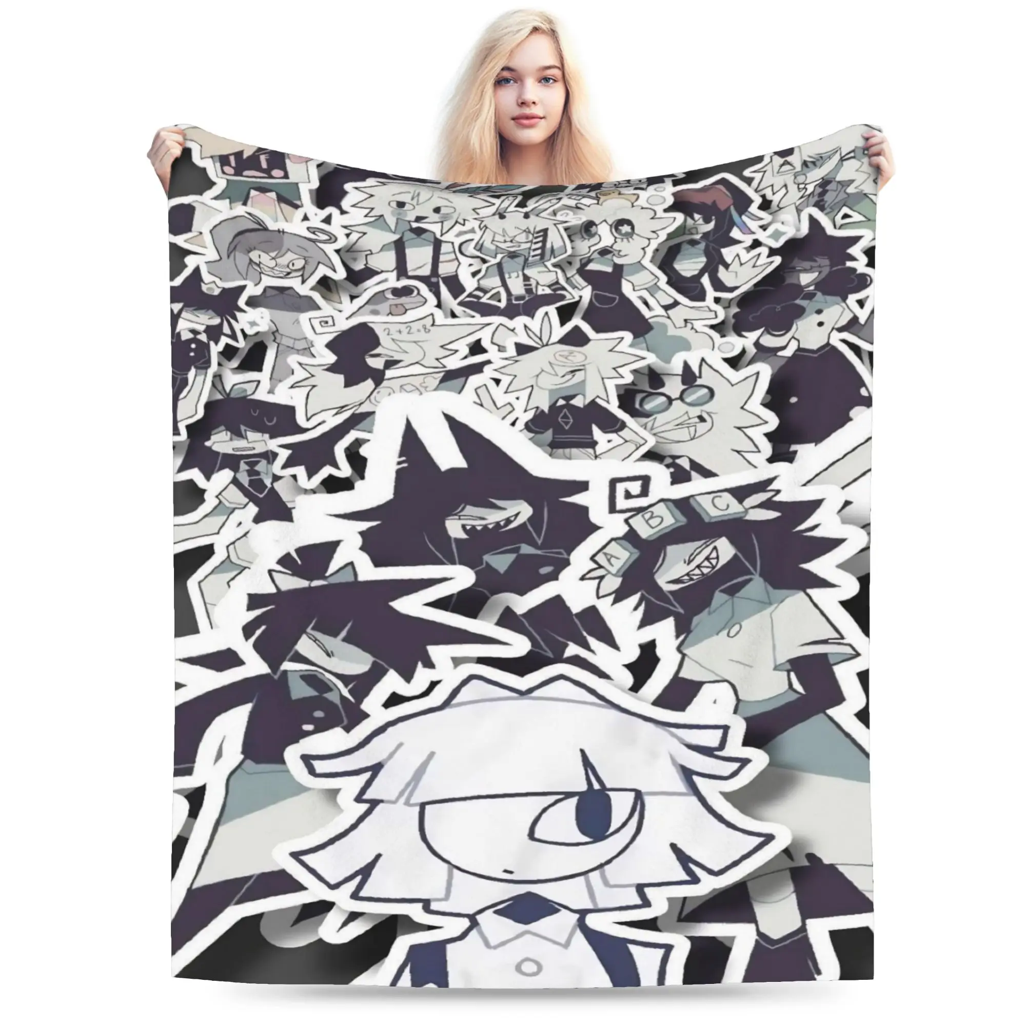 New Arrival Fundamental Paper Education Anime Blankets Ultra-Soft Velvet  Relax Throw Blankets Machine Washable