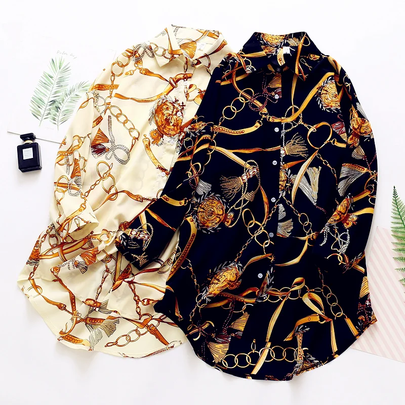 

Модные женские рубашки, винтажные футболки на пуговицах, блузка, шифоновый сексуальный большой топ, свободные повседневные топы, кардиган больших размеров