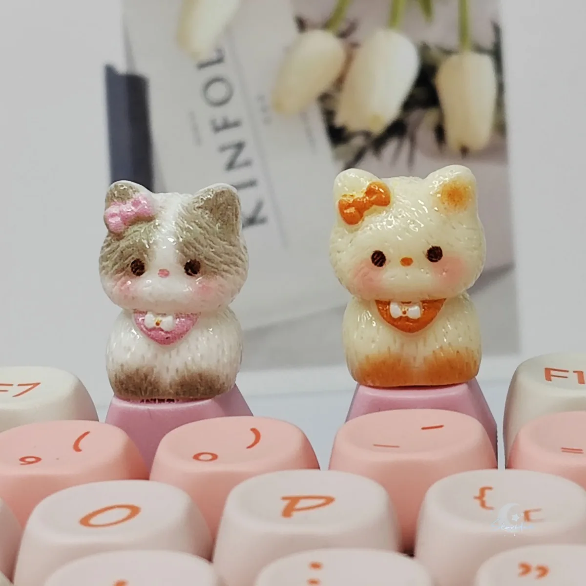 Siamesische Katze, niedliche Tastenkappen, Ersatz, personalisierte mechanische Tastatur, Tastenkappe, Kreuzachse, Kirschprofil, Gamer-Mädchen, Geburtstagsgeschenk