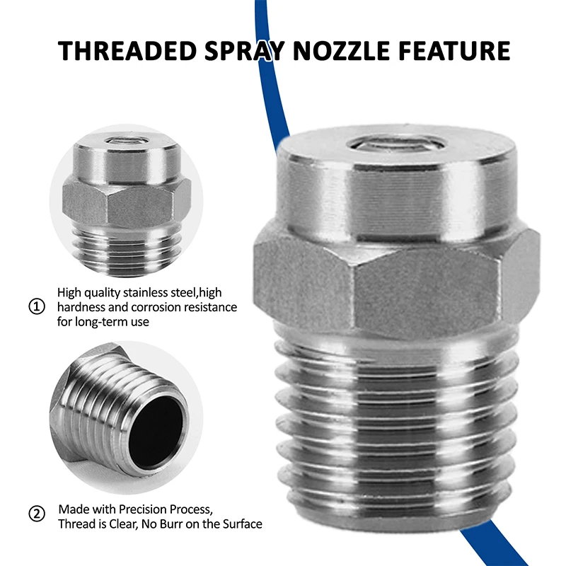 4Pcs Pressure Washer Nozzle Tips Replacement 1/4" NPT Thread High Pressure Washer Accessories for Chassis Surface Cleaning Mach image 4
