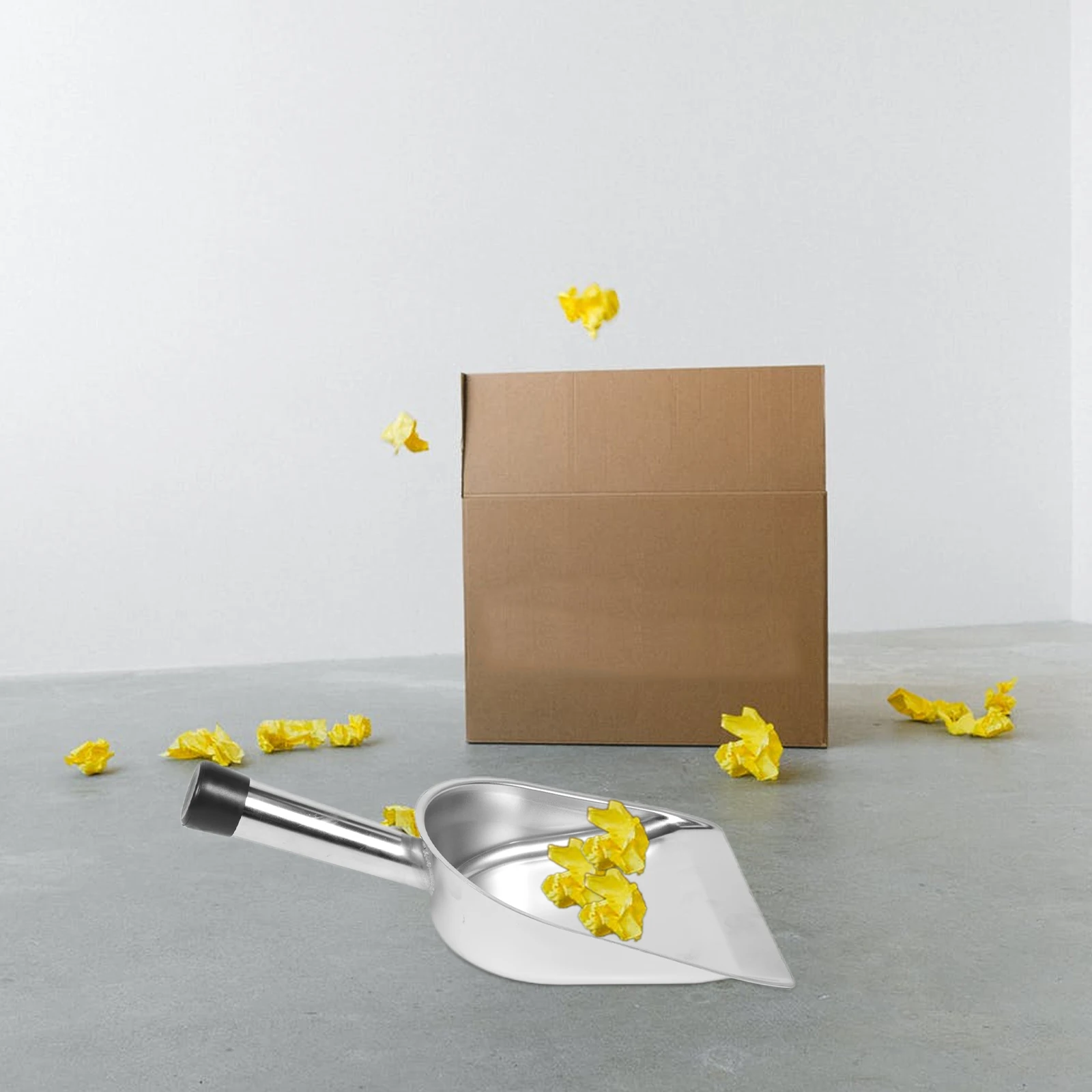 

Shovel Stainless Steel Dustpan Small Scooper Metal Mini Mop Pans Heavy Duty Black Outdoor