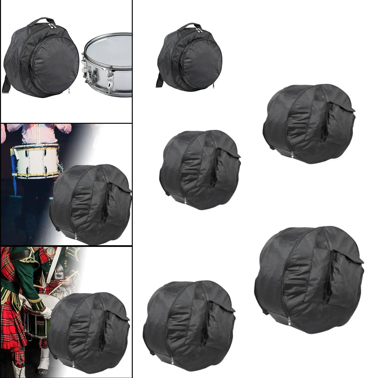 Snare Drum Bag Oxford Cloth Dustproof Drum Storage Bag Organizer Drum Gig Bag for Drum Pads Stage Short Trip Brackets Drumsticks