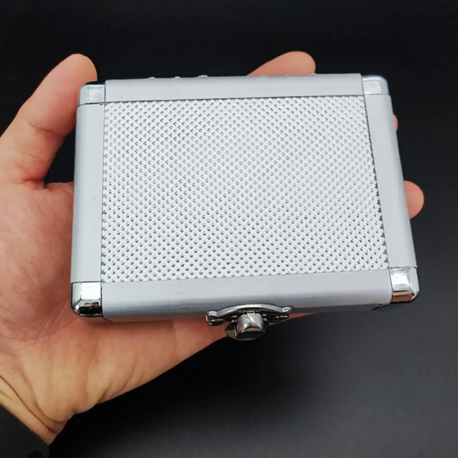 Aluminum Alloy Carrying Case Multipurpose Organizer Handheld Carrying Box 7.09''x 3.39''x1.14'' Sturdy Mini Briefcase Tool Box