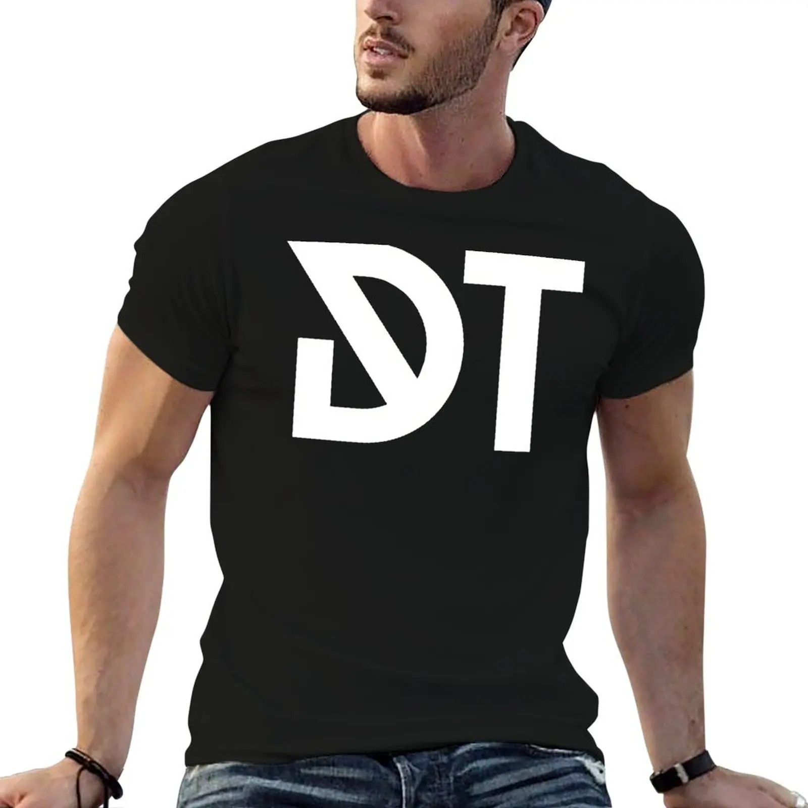 

Dark Tranquillity White Monogram Logo T-Shirt t shirt men 100% cotton luxury brand man t shirt graphic T-Shirt