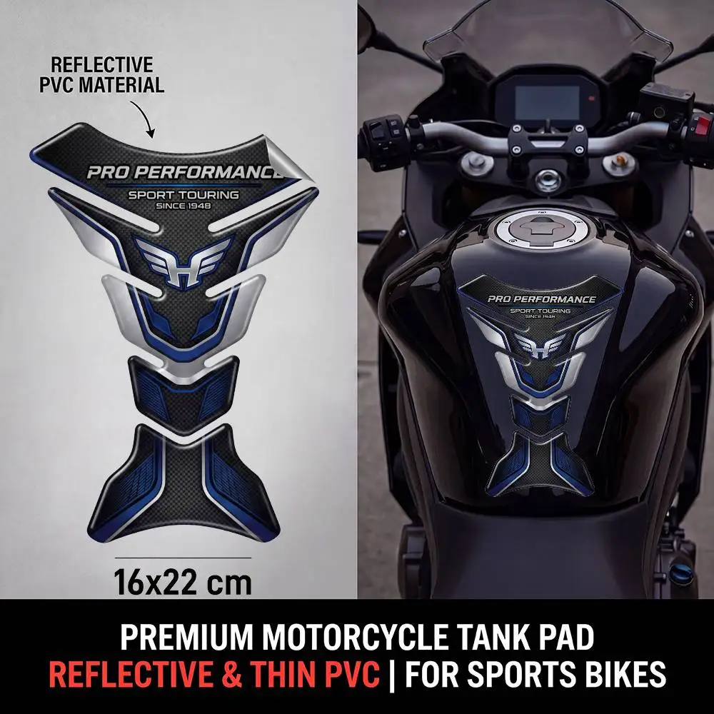 FOR HONDA Motorcycle PVC Tank Pad Tank Cap Protector Racing Sticker Universal