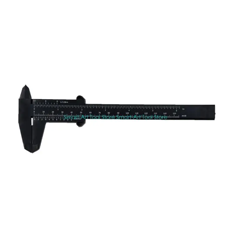 E1PB 플라스틱 버니어 캘리퍼 150mm 이중 인치 및 MM 졸업 도구 0-6 인치 측정 도구