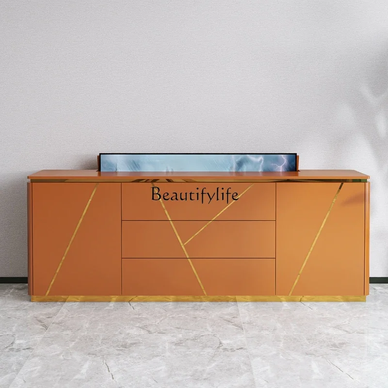 jj *Floor-to-ceiling new rectangular light luxury paint assembly remote control intelligent lifting TV cabinet