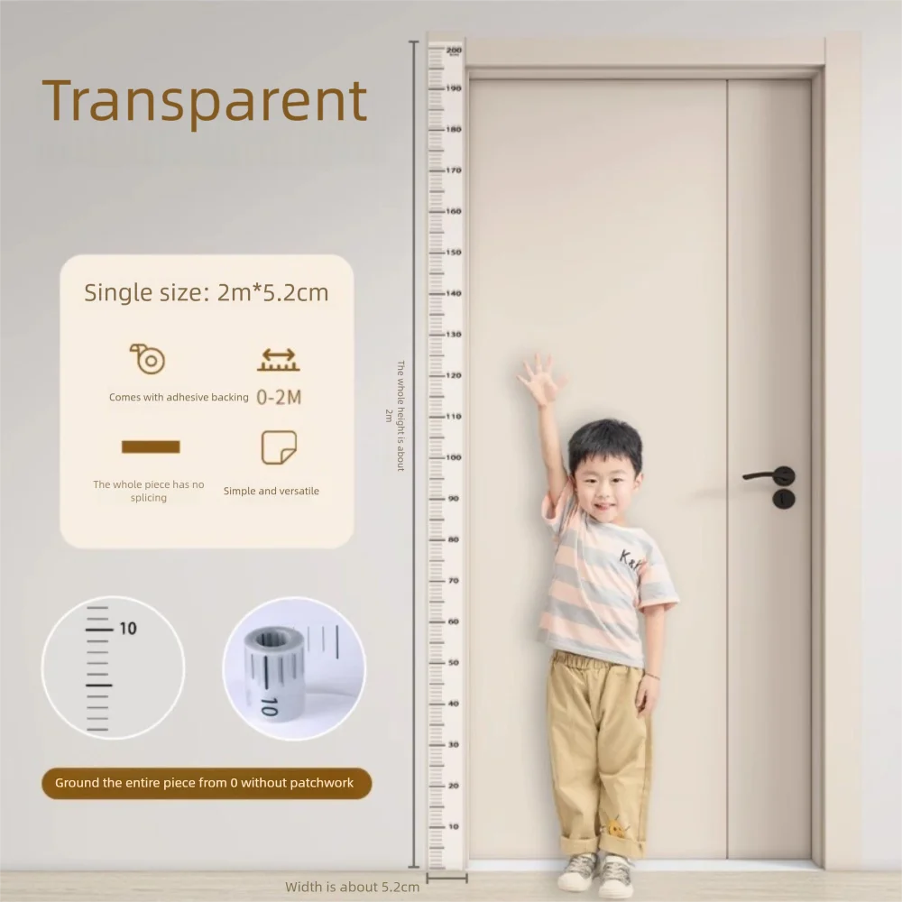 

Waterproof Height Measurement Sticker Self-Adhesive Removable Wall Height Measurement Card Height Measuring Wall Stickers
