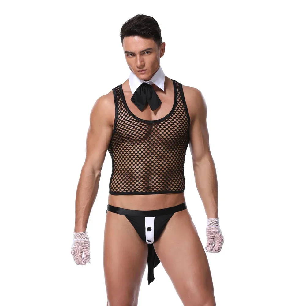 

Hot Erotic Men Sexy Waiter Outfit Cosplay Costume Men Maid Lingerie Cosplay Costumes For Sexy Men