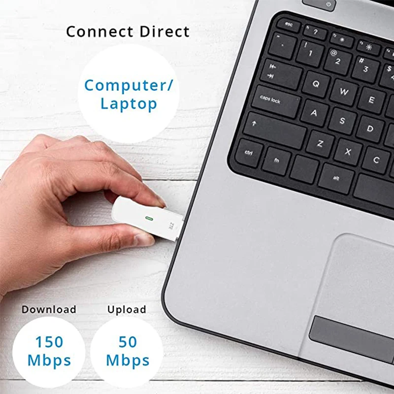 ZTE MF833U1 لاسلكي USB دونغل واي فاي راوتر 150Mbps واي فاي محول بطاقة SIM المحمولة 4G LTE مودم جيب هوت سبوت