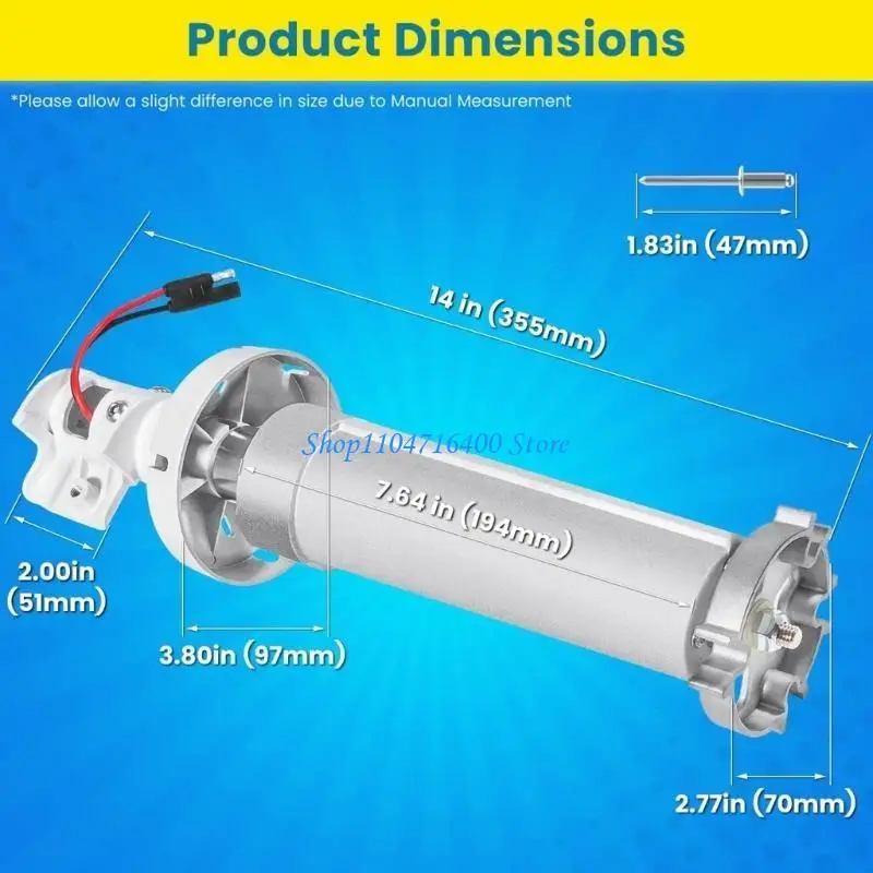 y1gd Right Moment Operate Motor für Shade 12V Gleichstrom-Stromversorgungsstruktur gegen Oxidation Ersatz von Flugzeugaluminium
