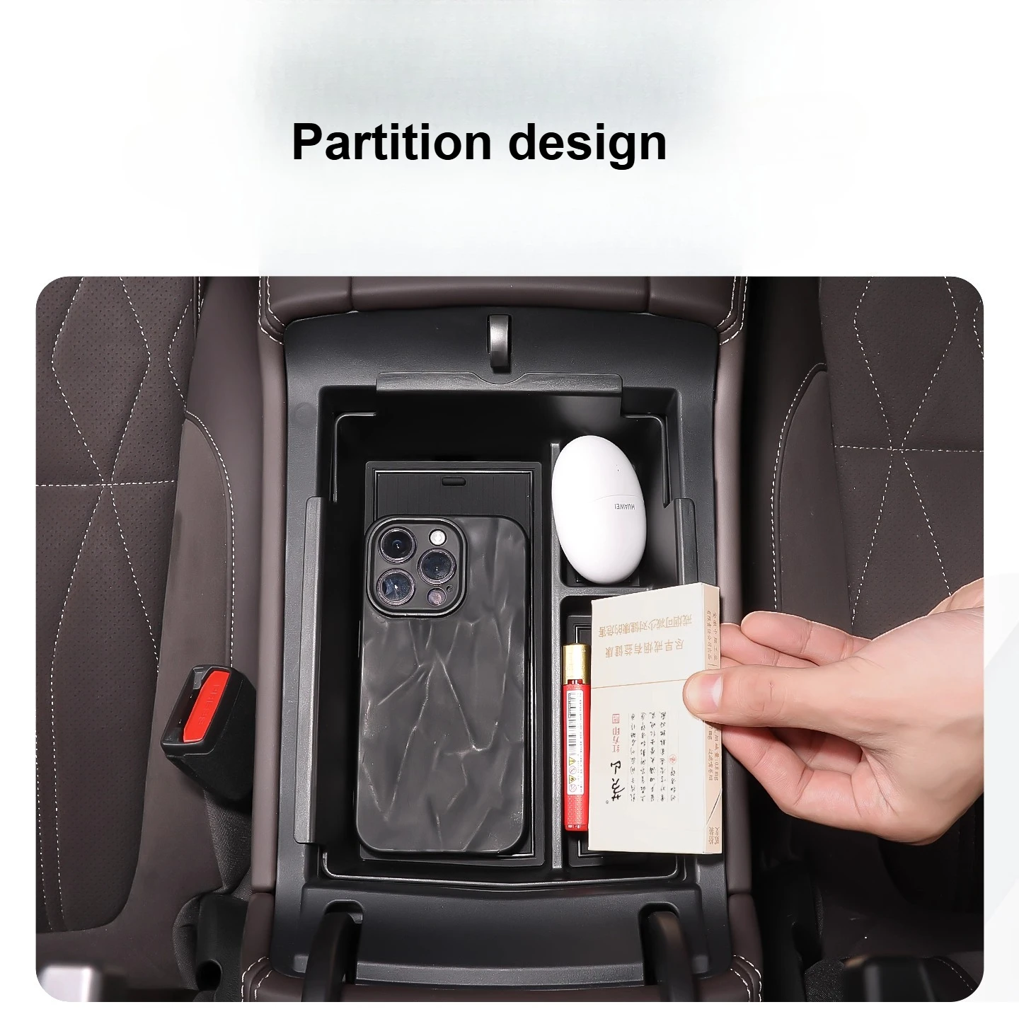 Center Console Armrest Storage Box ABS Console Organizer Tray Interior Tidying Accessories For Geely Monjaro Xingyue L 2026