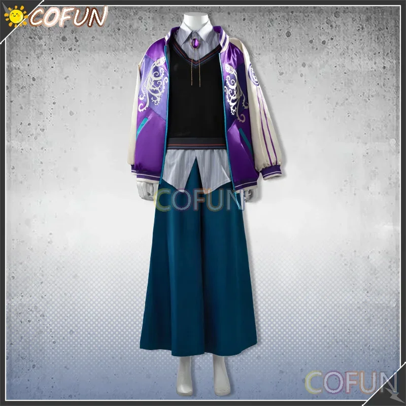 COFUN [Customized] Vtuber Half Year Anniversary Hoshirube Sho Cosplay Costume Halloween Game Suit Party Role Play Outfit Men