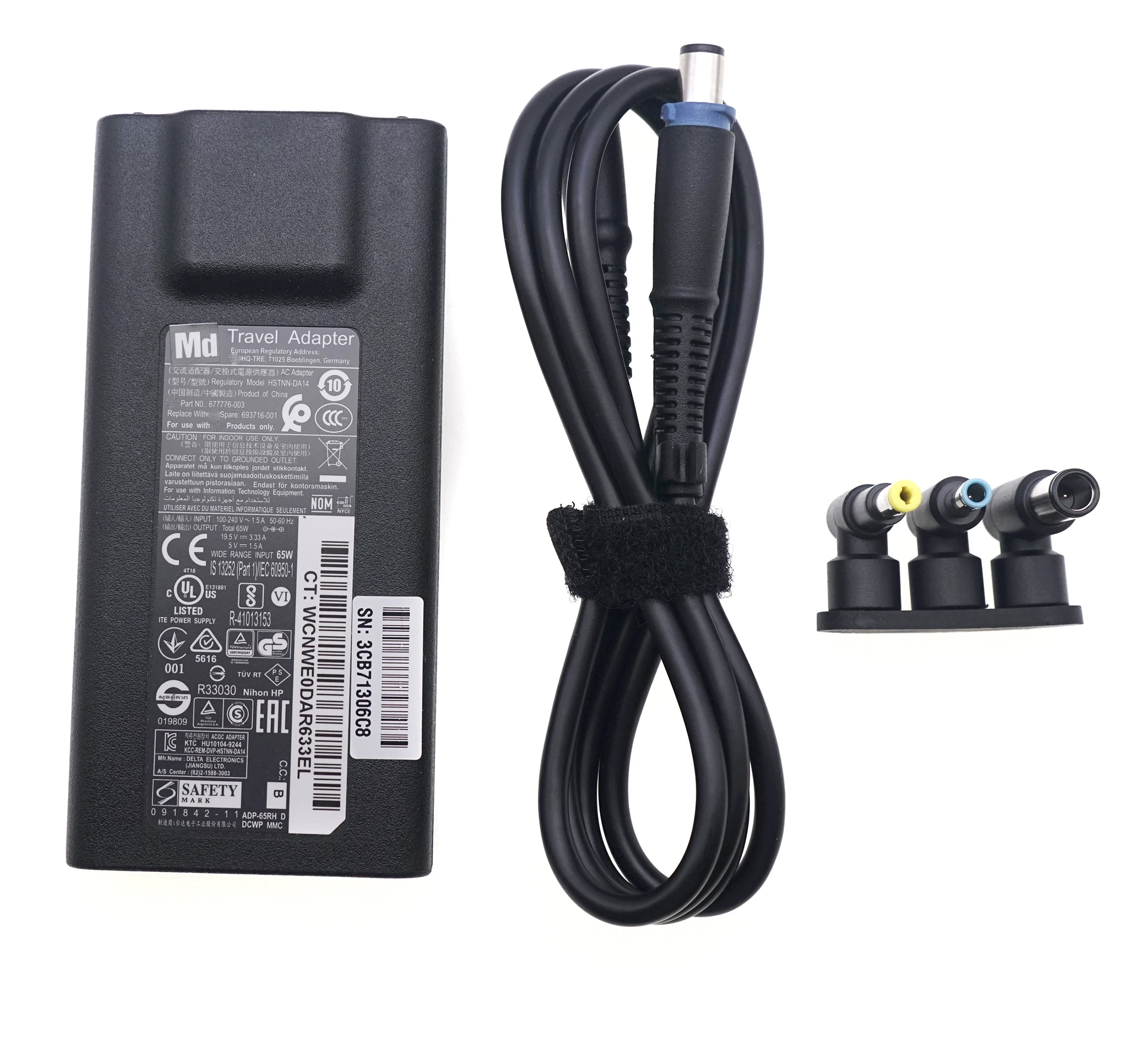 

HSTNN-DA14 19.5V 3.33A 5V 1A 65W Slim AC adapter For HP Pavilion 15 7.4*5.0 4.5*3.0 4.8*1.7mm Envy14 15 693716-001 45W