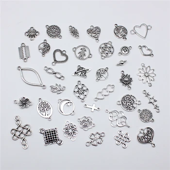 20pcs עגיל ביצוע ממצאי קסמי גיאומטרי מחבר קסמי עבור עגיל ביצוע צמיד ביצוע