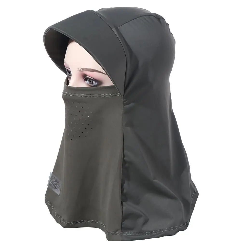 UV Protection Sunshade Sun Hat Solid Color Neck Guard Summer UV Protection Cap Dustproof Wide Brim Tea Picking Hat Riding