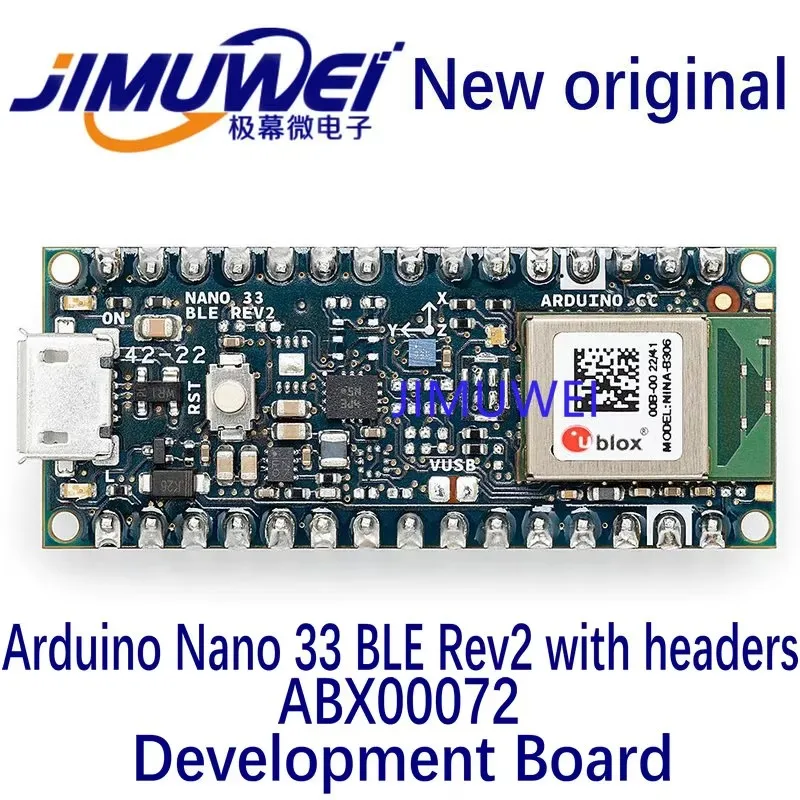 Arduino Nano 33 BLE Rev2 z nagłówkami ABX00072 nRF52840 Płytka Rozwojowa Zestaw Rozwojowy Oryginalny Import