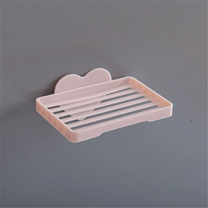 Heart Shaped Traceless Paste Soap Box Bathroom Drainage Fertilizer Soap Rack Wall Hung Soap Holder