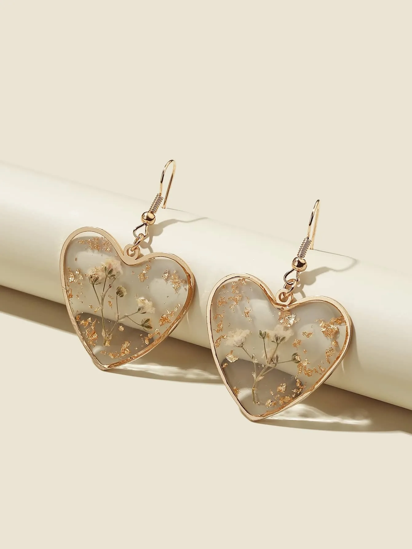 Flower Heart Shaped Drop Earrings for Women