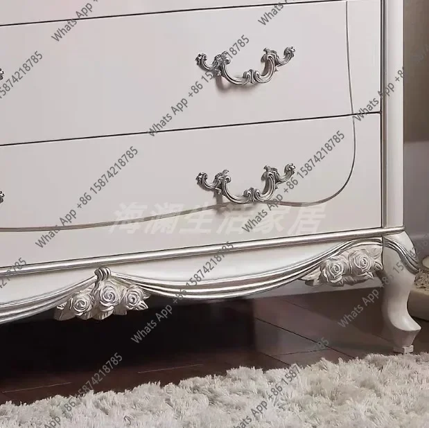 

X32 Light French Solid Wood Chest Of Drawers Living Room Bedroom European Solid Wood Bedside Cabinet Drawer Storage Locker
