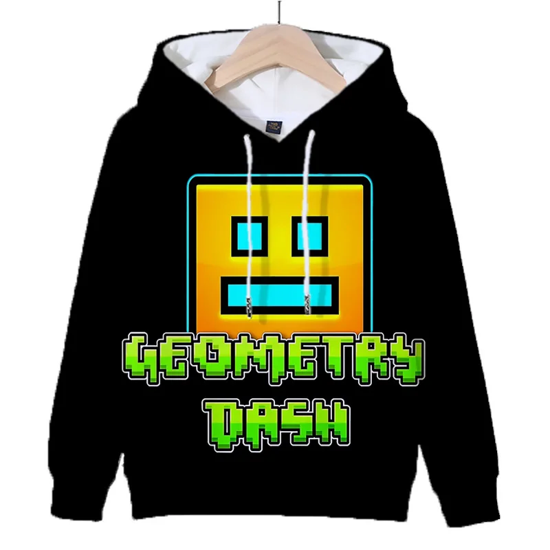 Game Geometry Dash 3d Print Hoodies Children Cartoon Sweatshirts Harajuku Kids Tops Boys Girls Long Sleeve Pullovers Sudadera