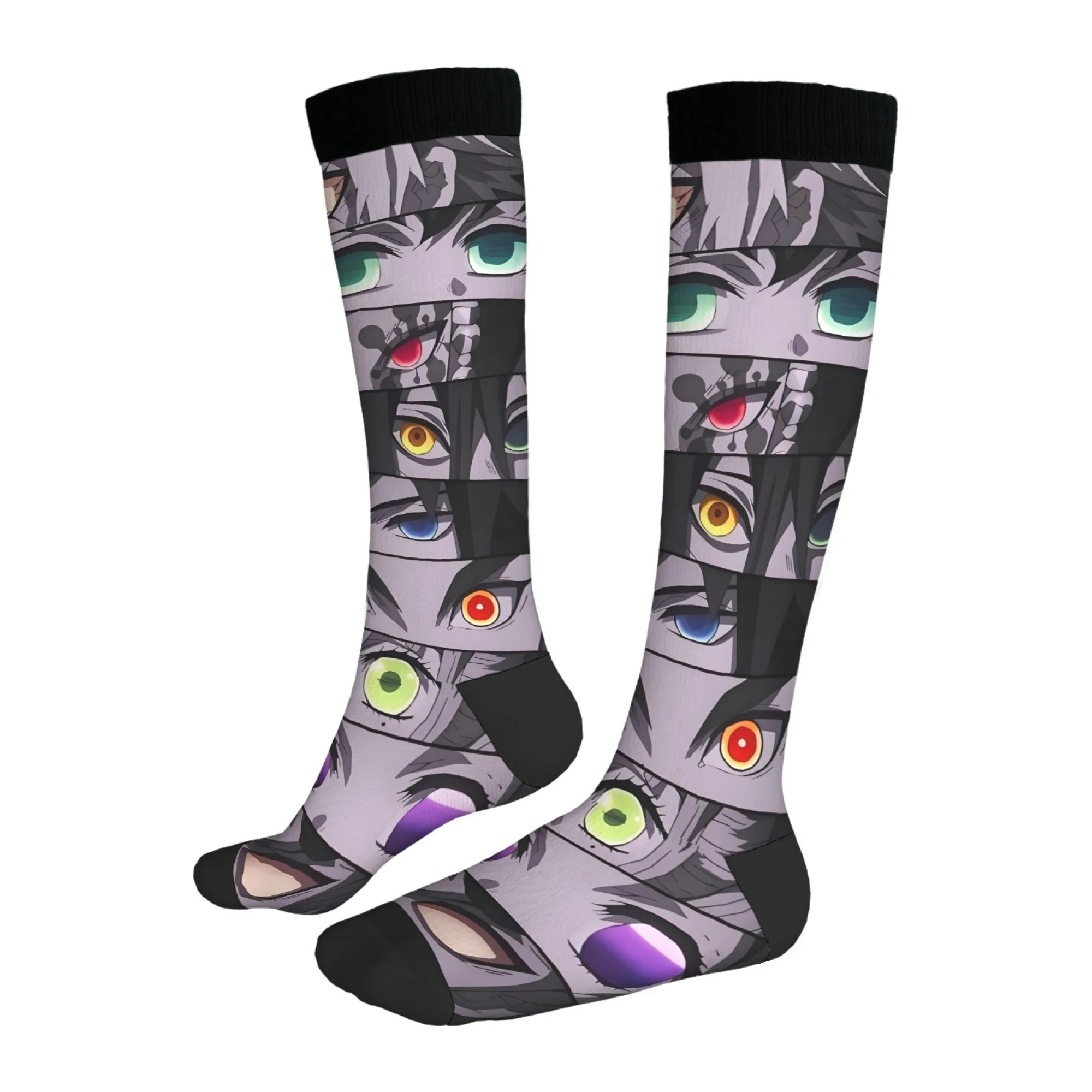 

Anime Eyes Novelty Men's Socks Crazy Party Street Hip-Hop Women's Socks Comfortable Warm Non-slip Running Cycling Socks Fun Gift