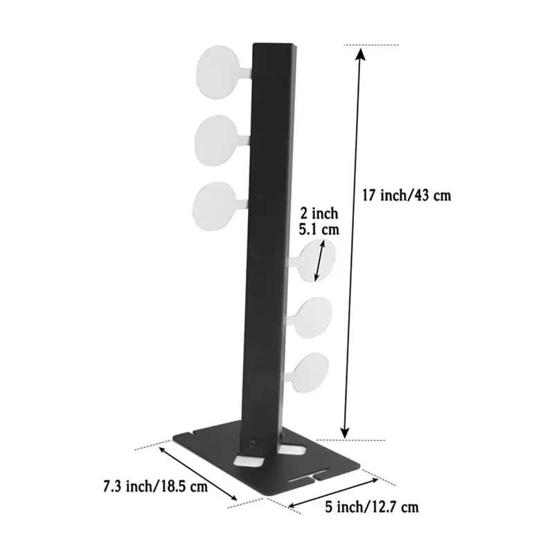 Air Soft/BB's/Water Bullet/Soft Bomb Dueling Tree Swing Shooting Target with 6 Steel Target Plate Air Gun Fighting Tree Targets