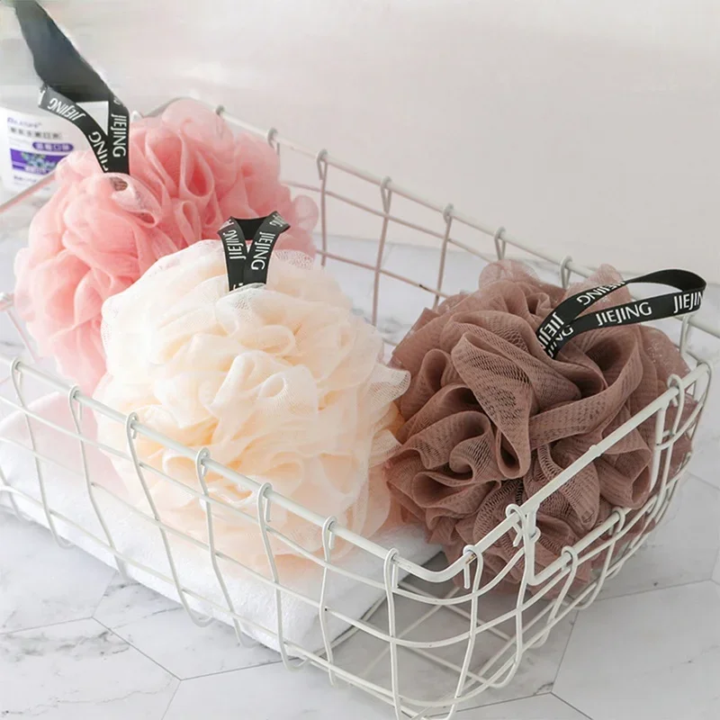 Soft Mesh Bath Sponge Balls Body Cleaner Exfoliating Scrubbers Bath Ball Nylon Cleaning Brushes Shower Puff Bath Flower