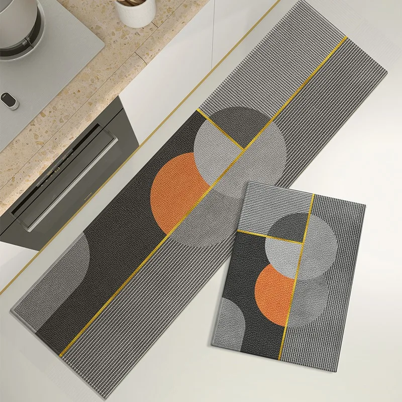

Carpet for Kitchen Floor Mat Long Foot Mats Gray Carpets Runner Rug Vintage Home Decoration Rugs Corridor Anti-fouling