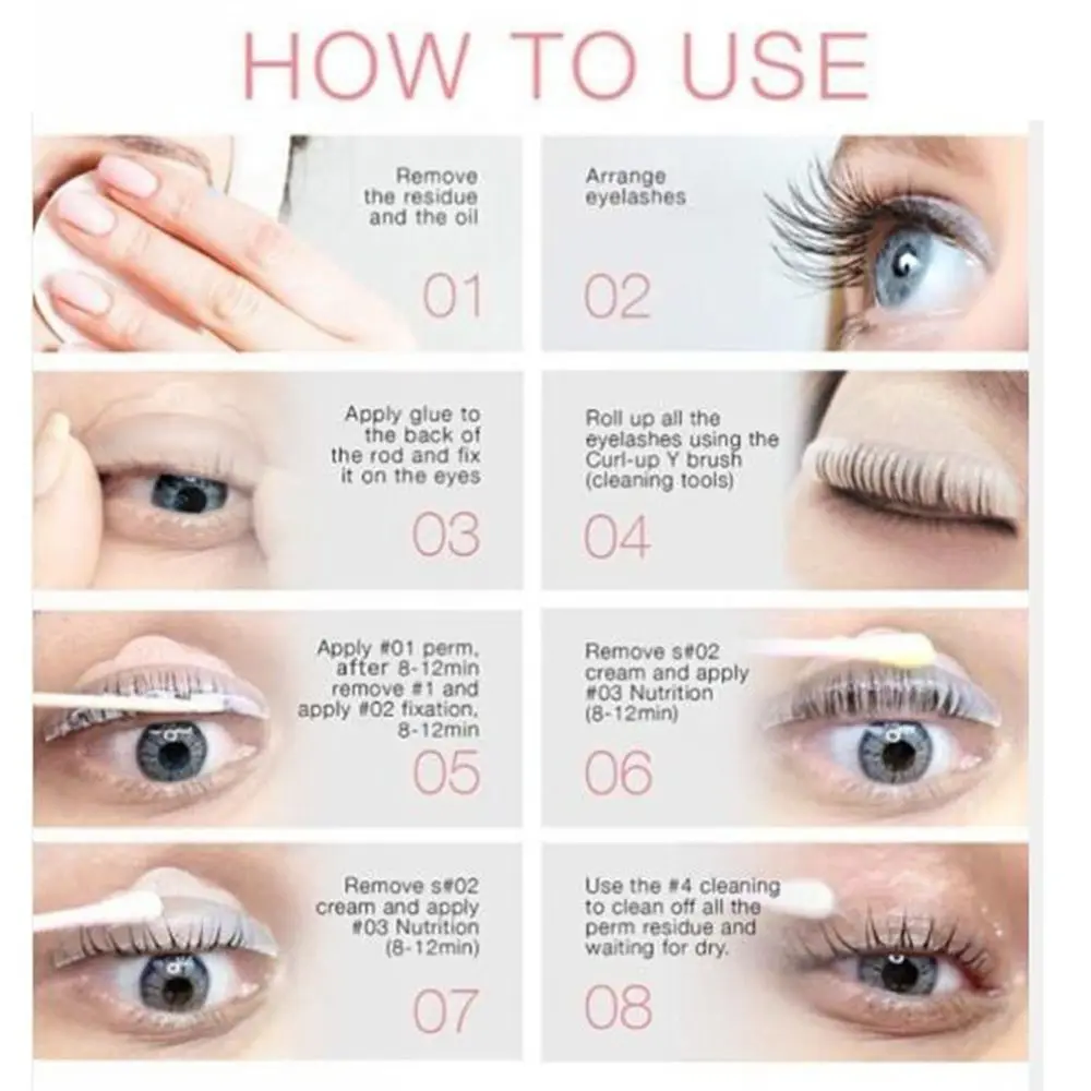 1/2 Pcs Woman's Fashion Makeup Tool Non-stimulating Eyelash Perm Eyelash Lift Eyelashes Curling Fiaxtion Cilia Extension