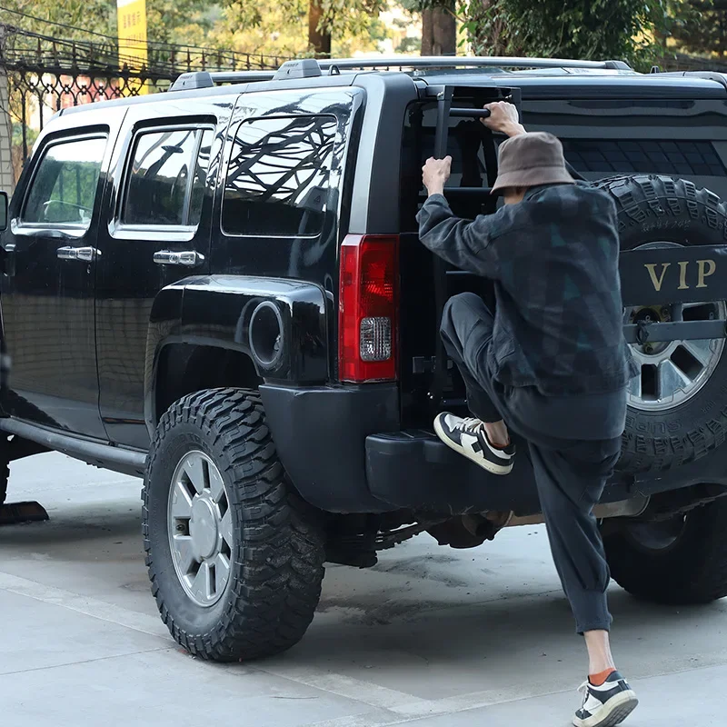 For  2005 2006 2007 2008 2009 Hummer H3 Aluminum alloy black car rear tailgate ladder climbing tool car exterior accessories