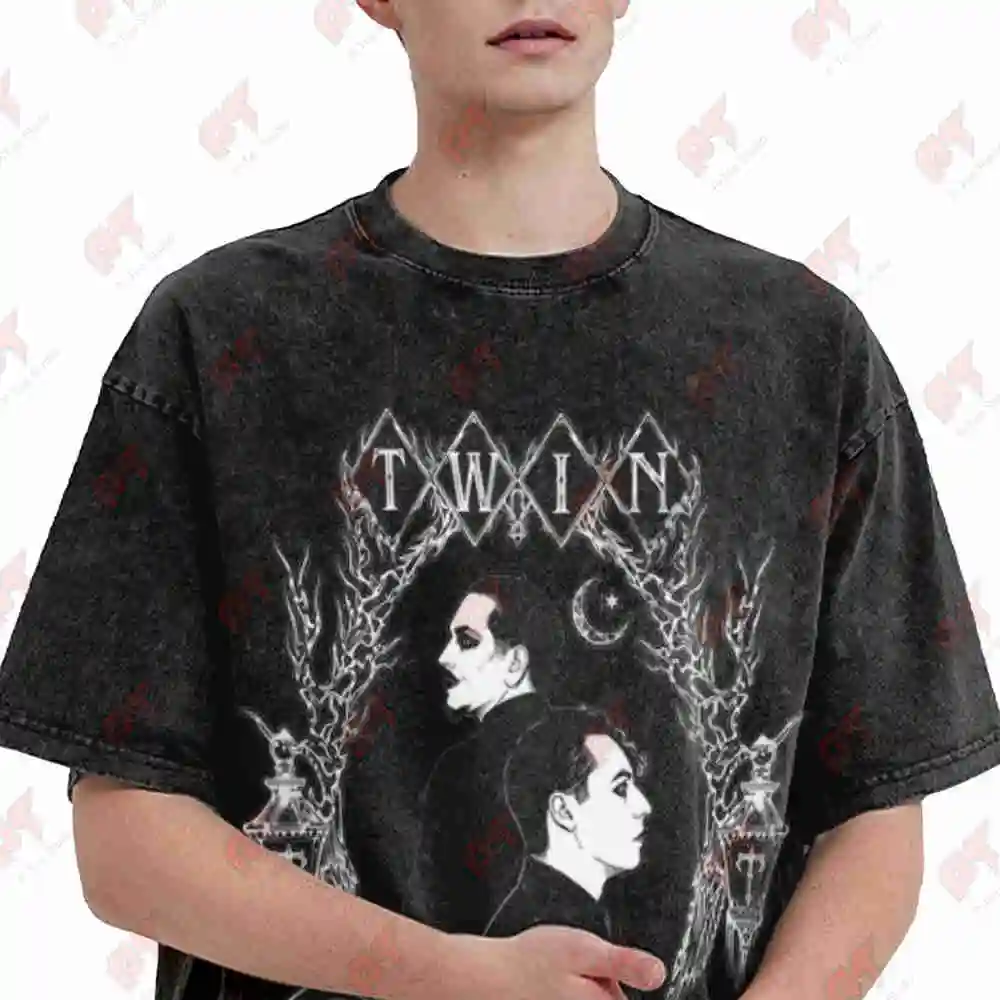 Twin Tribes Vintage Washed Tee Pure Cotton T-Shirt