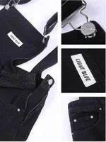 Denim Jumpsuits Women Preppy Style Spring Strap Ulzzang High Street Ins Letter Loose Retro Overalls Chic Girls Popular Harajuku - Image 5