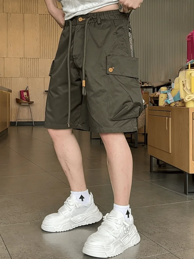 

Outdoor Workwear orts Men's Summer Trendy Loose Casual Sports Pants Big kets Straight Leg Five-Quarter Length