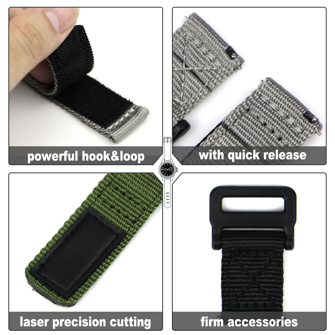 20mm 22mm Nylon Wrist Band Men Women Universal Waterproof Bracelet Belt For Omega For Seiko Watch Strap image 5