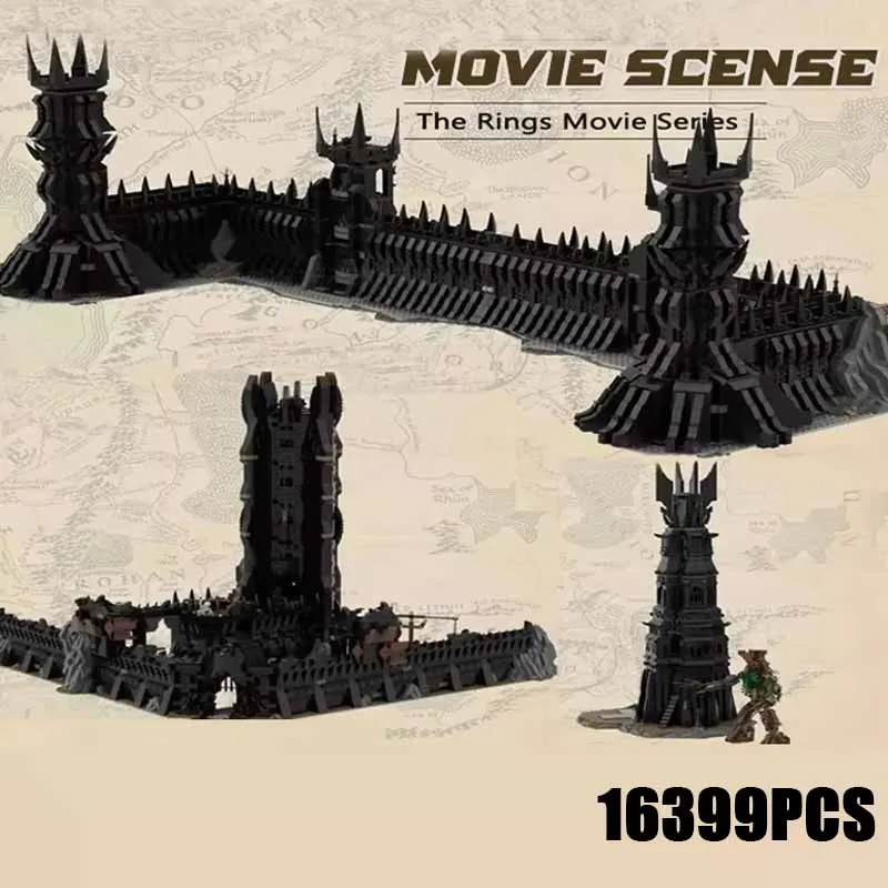 

Orthanc Movie Model The Rings Cirith MOC Building Blocks Technology UCS The Black Gate Bricks DIY Assembly Collection Toys Gifts