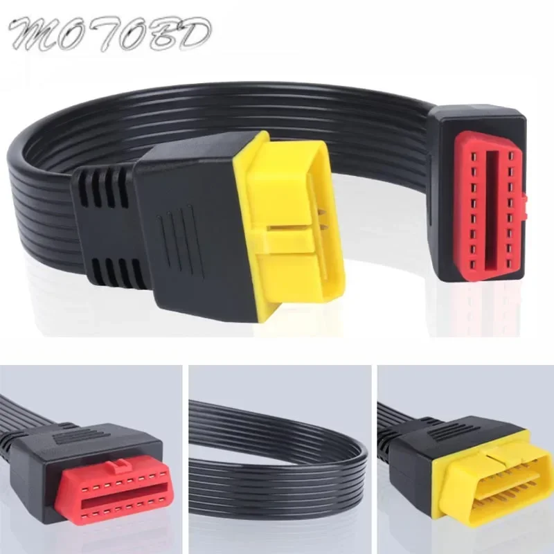 

30 см OBD2 удлинительный кабель, универсальный 16-контактный автомобильный диагностический удлинительный кабель «папа-мама», автомобильный адаптер OBD 2