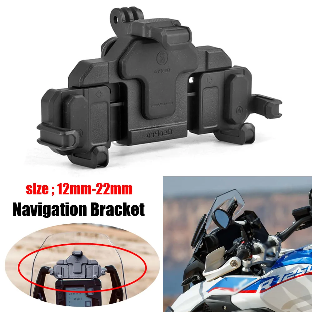 New Motorcycle Universal GPS Phone Holder Mount Navigation Bracket For BMW R1250GS 800MT 450MT 790ADV XL750 Fit 12MM 22MM