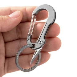 Real Titanium Keychain Multifunction Luxury Carbine Car Key Chain Knife Unboxing Buckle EDC Key Holder for Man Gift Dropshipping