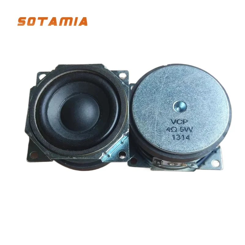 SOTAMIA 2PCS 2 Inch Full Range Speaker 4 Ohm Large Magnetic Steel High School Subwoofer Audio Speaker Speaker