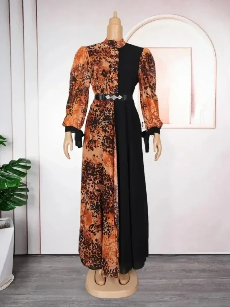 Vestidos africanos elegantes para mulheres 2025 verão moda manga longa festa de casamento vestido longo plus size vestido de noite roupas das senhoras