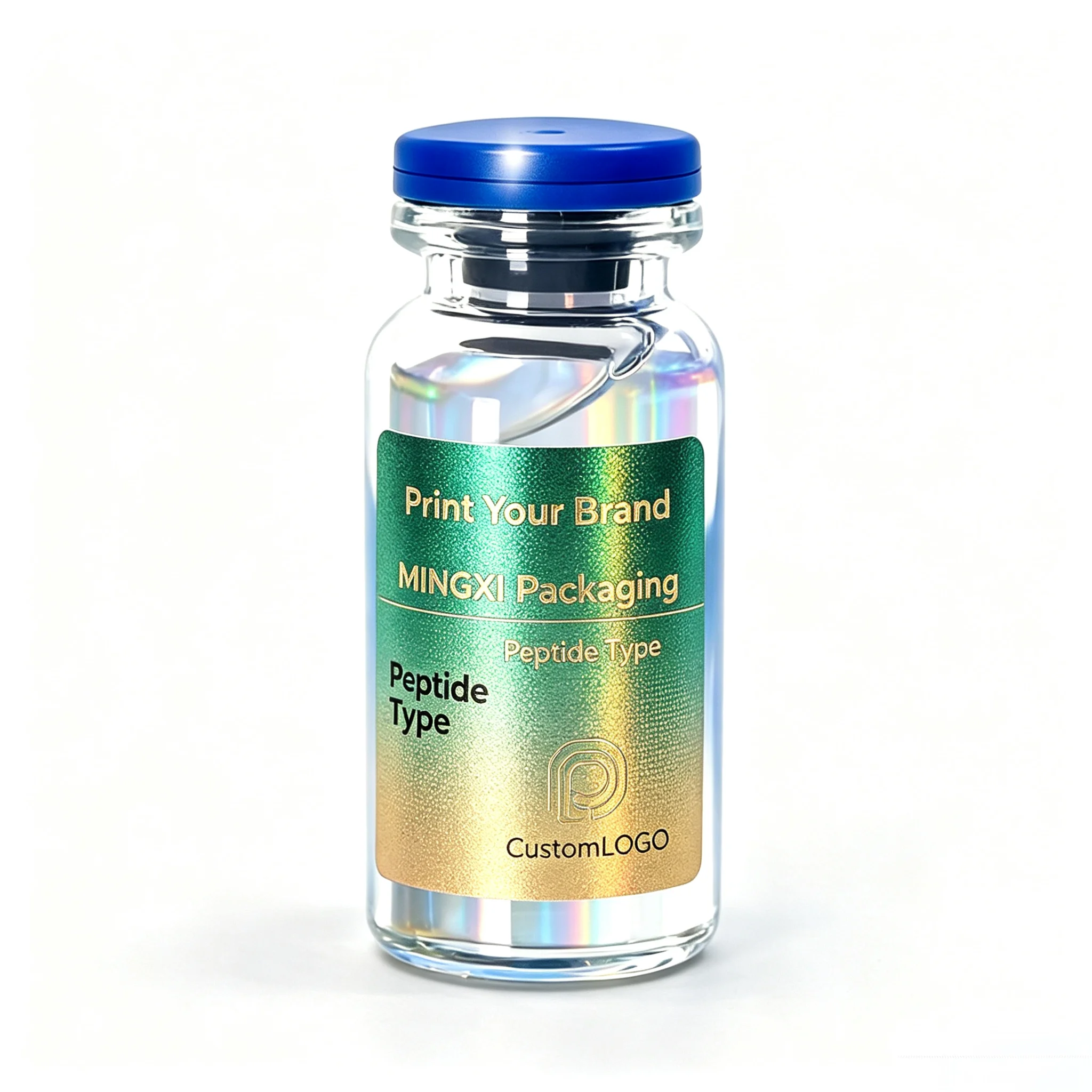 Free Design Service Recyclable Waterproof Paper Medicine Box Custom Logo 2PCS Cardboard Inner Insert for 3ml 10ml Peptide Vial C