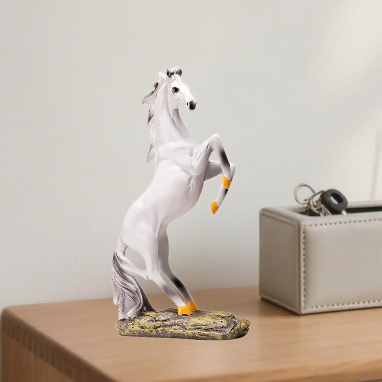 Sculpture d'art de cheval moderne, pièce de décoration de table, pour salon, ferme, bureau, armoire, bureau