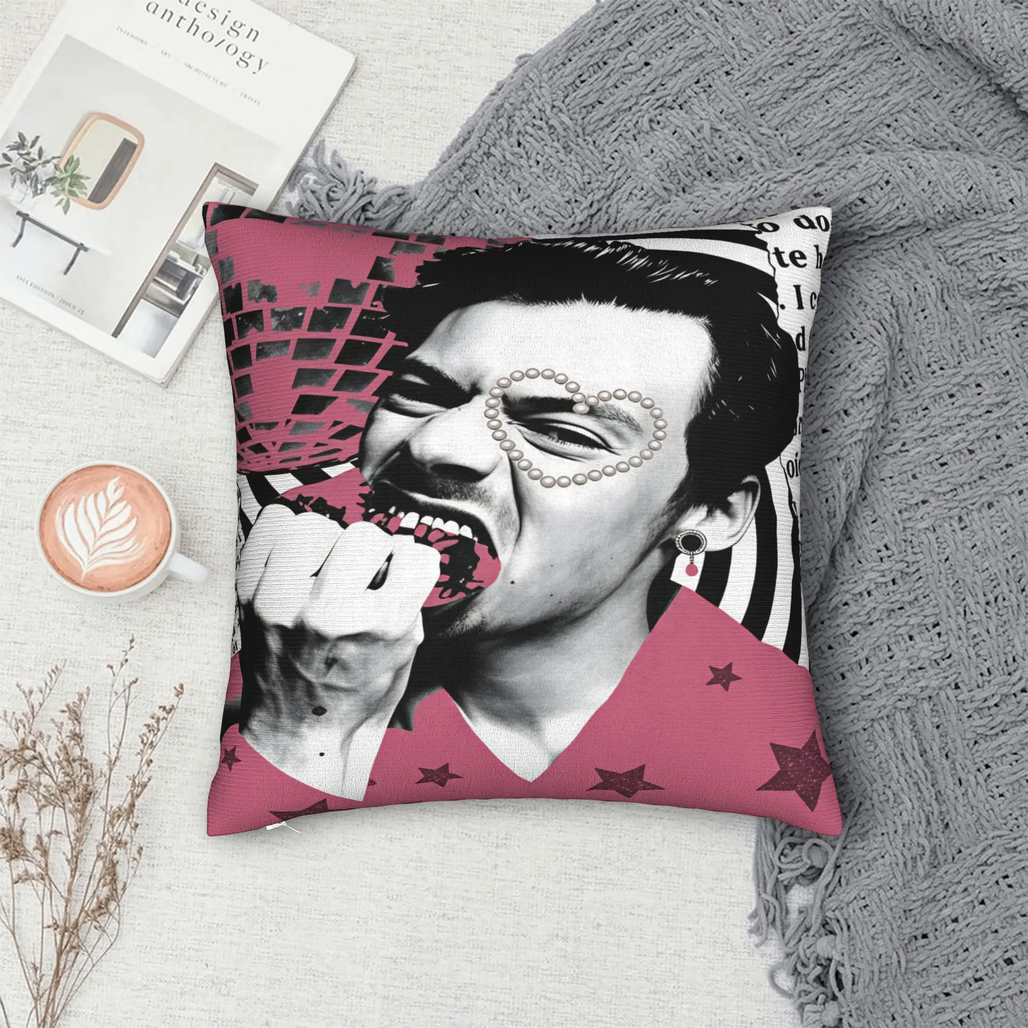 Harrys S-Styles Kiss Al the Time Pillow Case  Custom Pillow Cover For Living Room Bed Chair Fashion Pillowcases