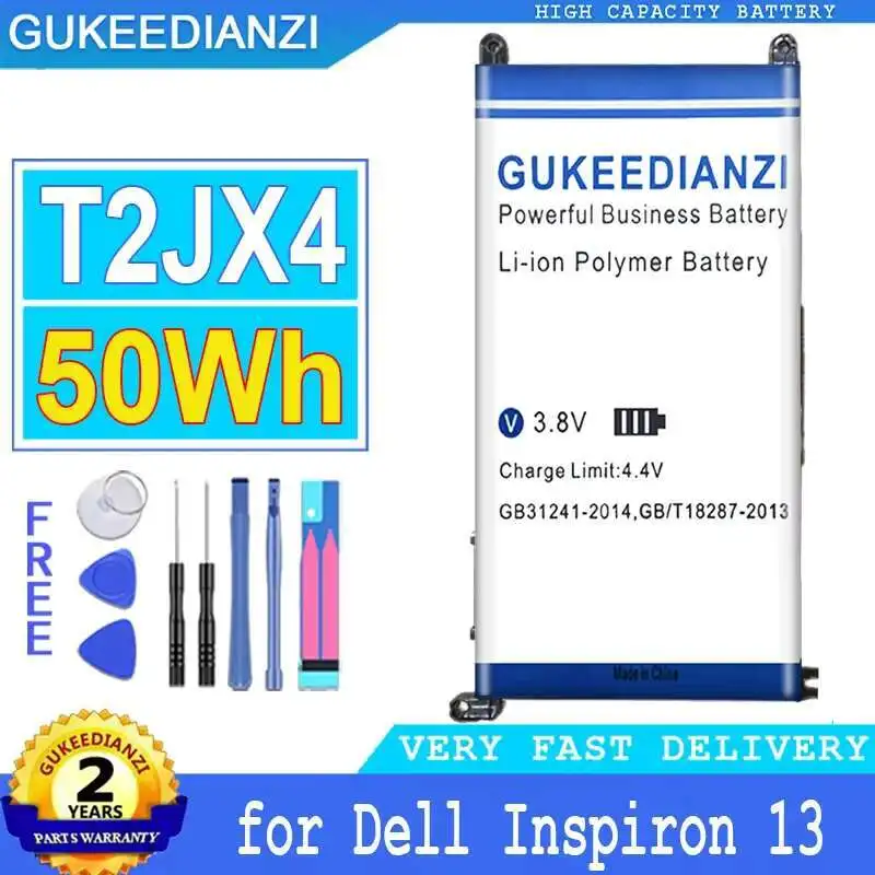 

Laptop Battery T2JX4 3CRH3 50Wh For Dell Inspiron 13 5000 5368 5378 7368 14 7000 7560 7460 5567 15MF Pro-1508T FW8KR